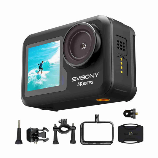 Caméra Sport Étanche ACT20 4K60fps Ultra HD avec Double Écran et Stabilisation - SVBONY