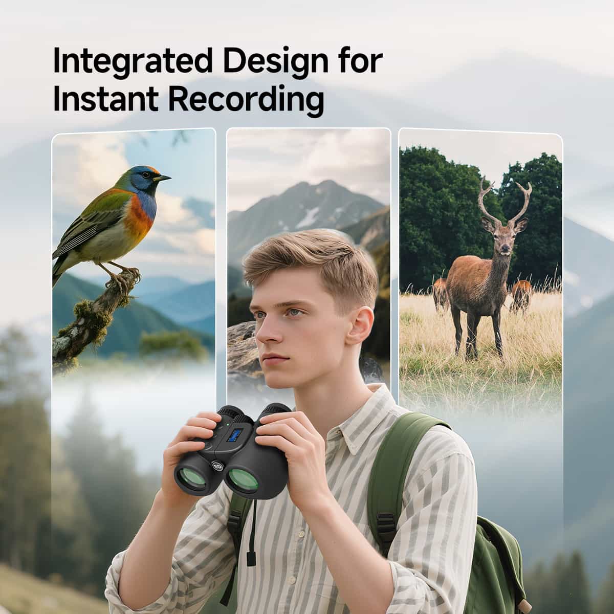 Jumelles Numériques SA208 8x42 avec Photo/Vidéo, Écran LCD et Verre ED - Svbony