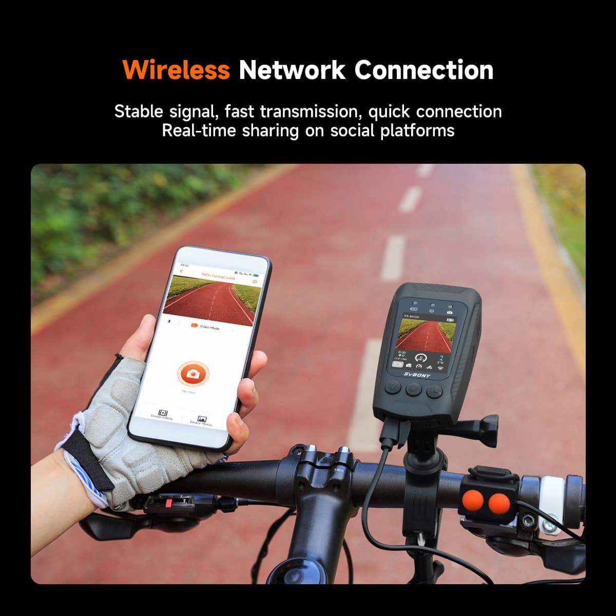 4K-Fahrradkamera SVGo C1 mit GPS, 6-Achsen-Stabilisierung und IPS-Display - SVBONY