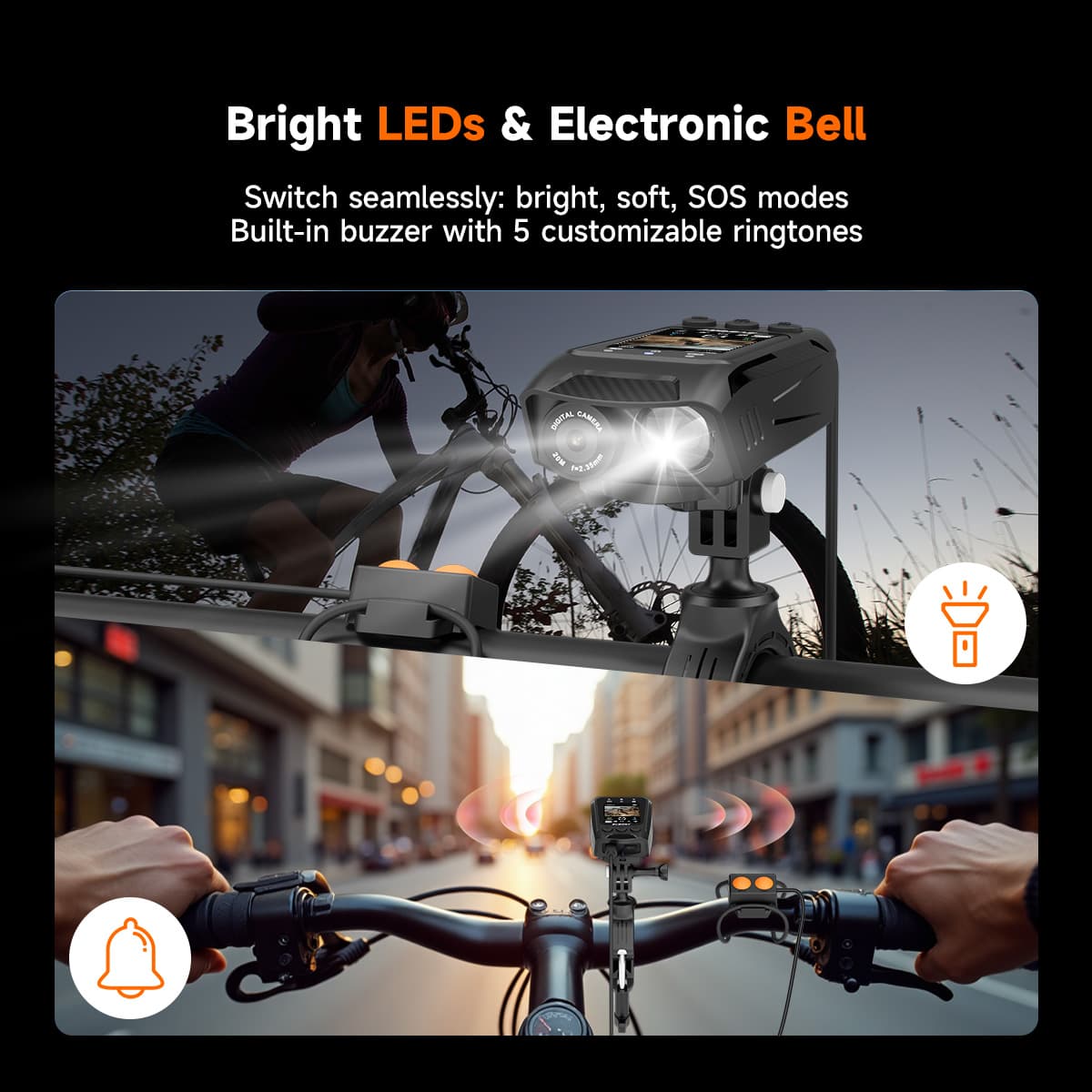 4K-Fahrradkamera SVGo C1 mit GPS, 6-Achsen-Stabilisierung und IPS-Display - SVBONY