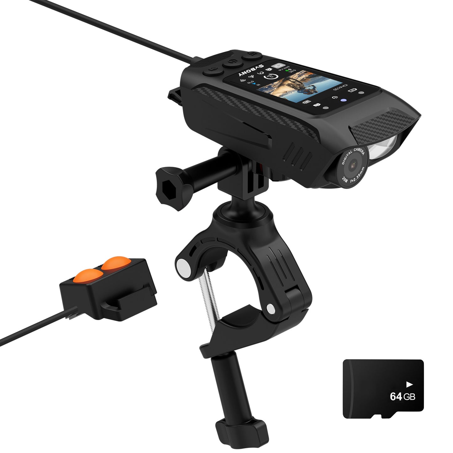 4K-Fahrradkamera SVGo C1 mit GPS, 6-Achsen-Stabilisierung und IPS-Display - SVBONY
