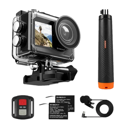 4K/30fps водонепроникна камера дії IPX8 30м з 6-вісною EIS та 5x зумом - SVbony